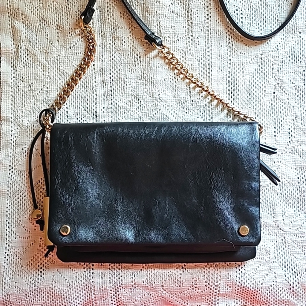 Black Faux Leather Purse